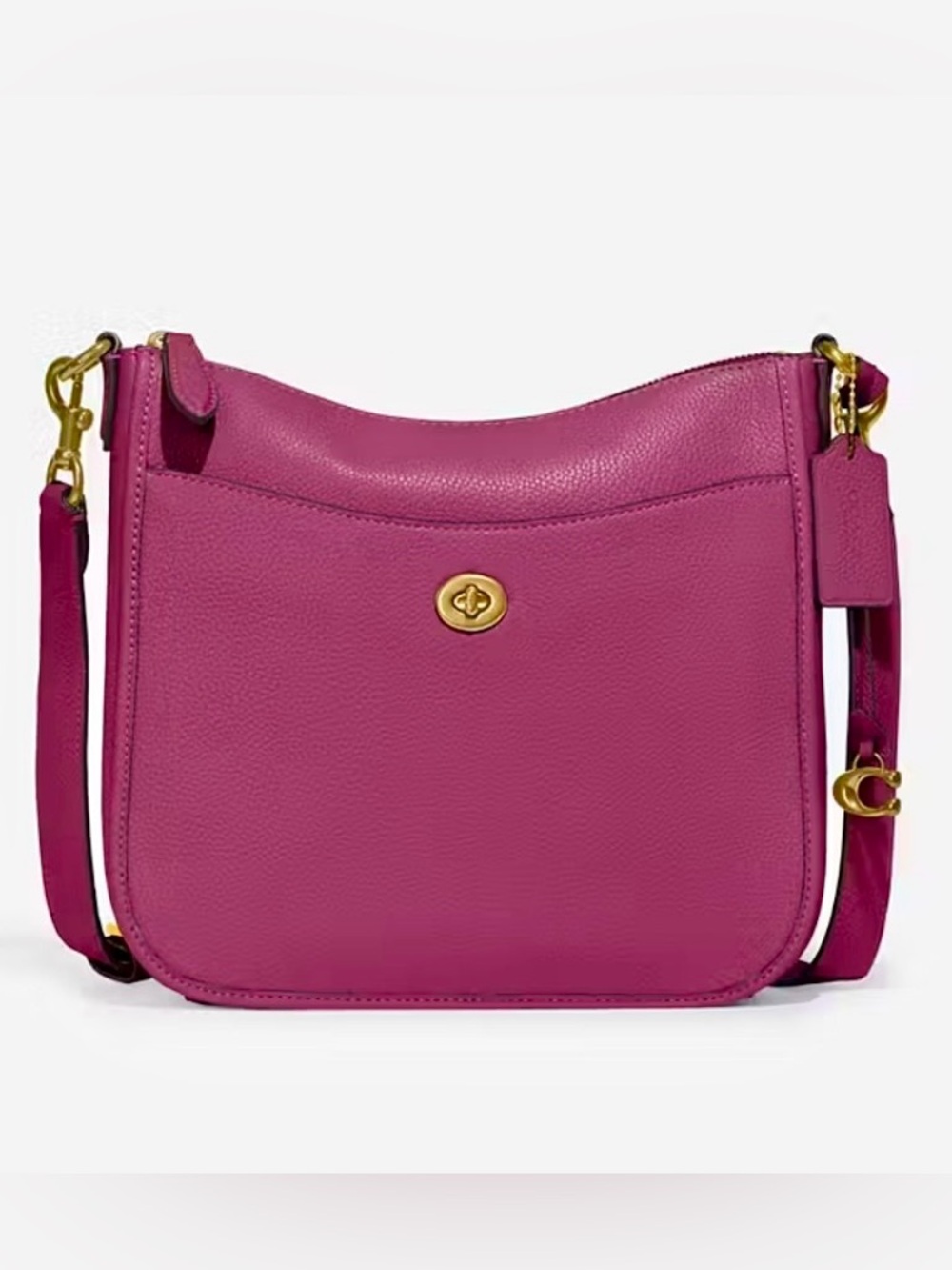 Coach Chaise Crossbody Bag Deep Cherry New